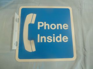 Payphone Phone Inside Sign 12 " X 12 " Pay Phone Telephone At&t Western Gte
