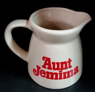 Vintage Aunt Jemima Ceramic Syrup Pitcher Extremely Rare 3 1/2 "