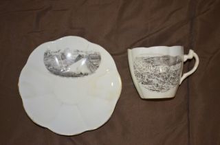 Old Lead,  South Dakota And Homestake Mines Cup And Saucer - S.  R.  Smith - Sd Gold