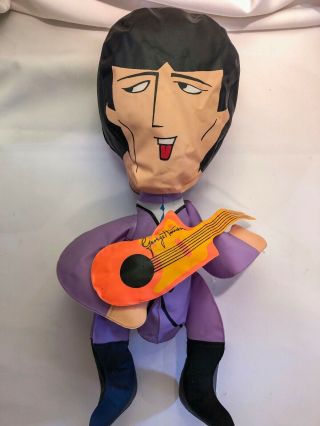 Beatles Vintage 1986 George Harrison Inflatable Blow Up Figure Doll Lux Soap