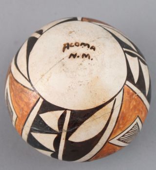 Small Antique Western Acoma,  Native American Indian Pottery Bowl,  NR 10