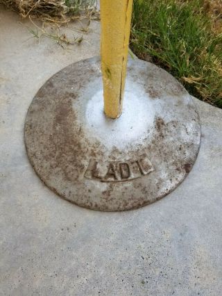 Antique Cast Iron Lollipop Sign Stand Los Angeles Department Of Transportation