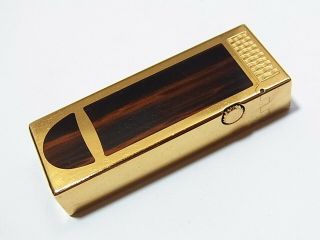 DUNHILL Rollagas Cigar Burner Lighter Wood pattern Gas leaks W/4p O - rings (a 5