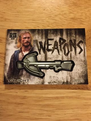 2018 Walking Dead Hunters Hunted Weapon Medallion Dwight Crossbow Wm - Cd