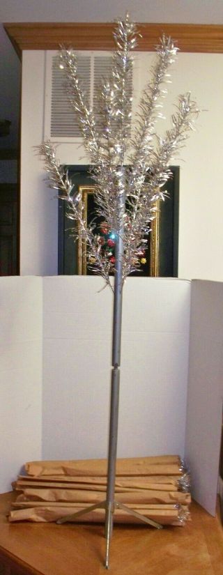Wonderful Silver Glow Aluminum Christmas Tree 6 - 1/2 