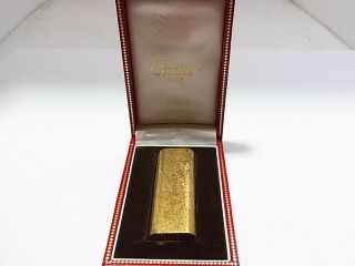 Cartier Paris Gas Lighter Oval 20 Microns Gold Plated (t