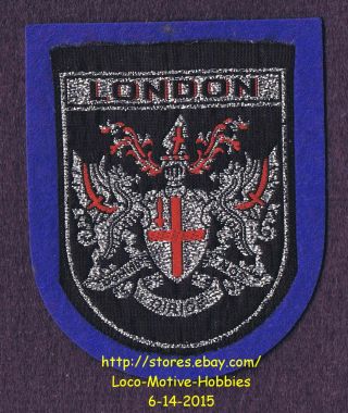 Lmh Patch Woven Badge London City Coat Arms Domine Dirige Nos Motto England Bl