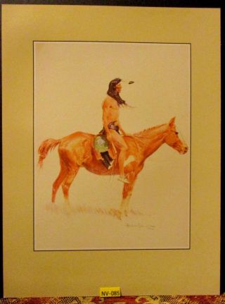 Vintage Remington Print The Cheyenne Buck On Horse Rockwell Museum Print 1988