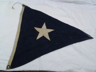 Nautical Pennant Navy Blue Burgee Flag With White Star Annin & Co Ny