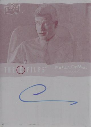 The X Files Ufos And Aliens (2019) - Cary Elwes Autograph Magenta Printing Plate