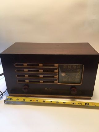 Old Antique Wood Philco Vintage Tube Radio - 1062 - Table Top