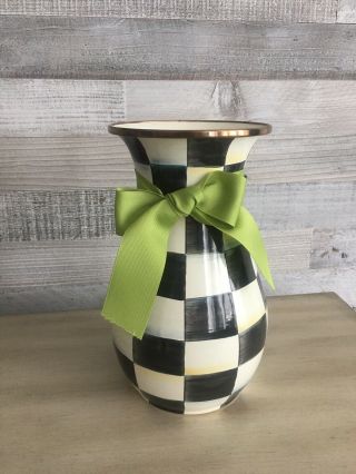 Mackenzie Childs Vase In Courtly Check
