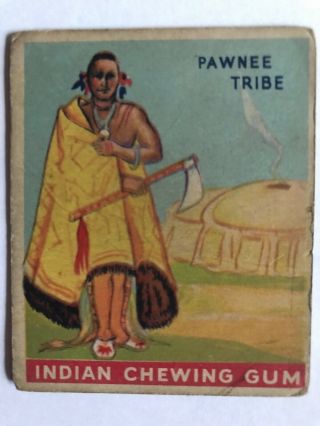 Goudey Indian Gum Co.  Card 131 Of Series 288 Chief Of The Pawnee Tribe