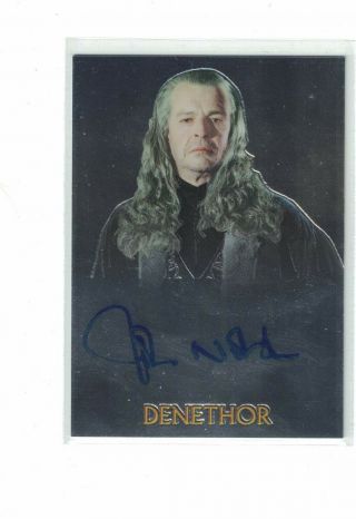 Lord Of The Rings Topps Chrome John Noble As Denethor Auto Autograph