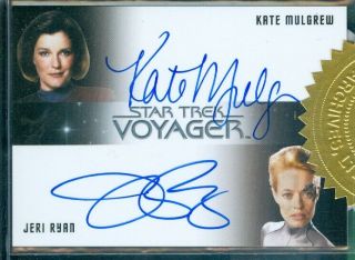 Star Trek Voyager Heroes & Villains 9 Case Incentive Mulgrew/ryan Dual Auto Card