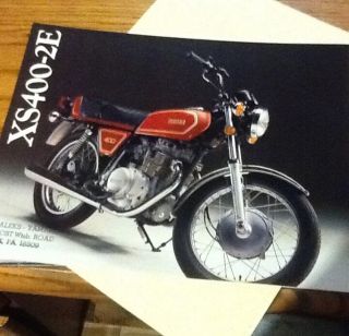 1970s Xs400 - 2e Yamaha Motorcycle Sales Brochure