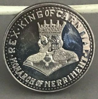 1961 Rex Silver Aluminum Orleans Mardi Gras Doubloon King Arthur Coin