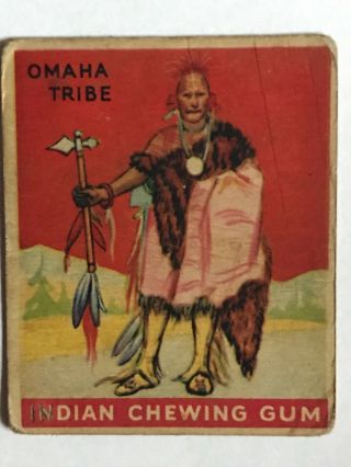Goudey Indian Gum Co.  Card 137 Of Series 288 Chief Of The Omaha Tribe