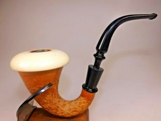 Pioneer Calabash Rough Cut Gourd Meerschaum Bowl Sherlock Holmes Pipe Ebonite