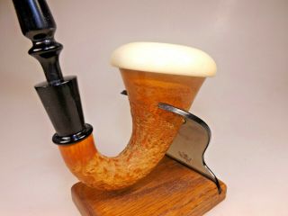 Pioneer Calabash Rough Cut Gourd Meerschaum Bowl Sherlock Holmes Pipe Ebonite 4