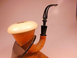 Pioneer Calabash Rough Cut Gourd Meerschaum Bowl Sherlock Holmes Pipe Ebonite 6