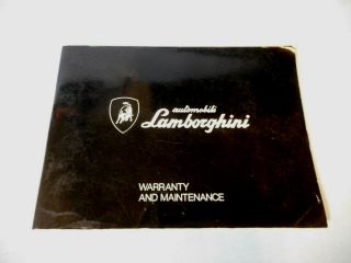 Factory Issued Lamborghini & Maintenance Book