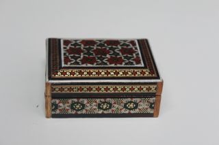 PERSIAN ART KHATAM WOOD HAND MADE JEWELRY BOX OR RING BOX 2