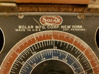Vintage Solar Mfg.  Corp.  CAPACITOR ANALYZER Type CC - 1 - 60,  110 Volts,  60 Cycles 6