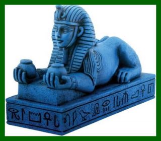 Blue Amenhotep Iii Sphinx Egyptian Figure Collectible Sculptures Art