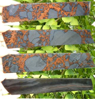4 250 - 290mm Natural Obsidian Preforms Slabs Slab For Knapping Knife Arrowhead