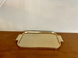 Cool Retro Mid - Century Modern Kaymet Smooth Gold Anodised Ware Bar Tray