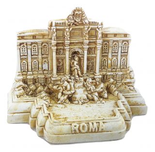 Small Polyresin Model Statue Rome Miniature Fontana Di Trevi.  Trevi Fountain It