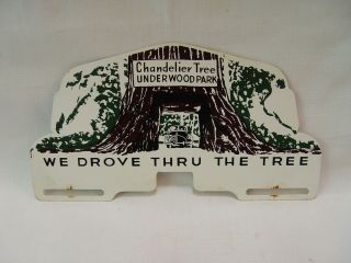Chandelier Tree Underwood Park Metal Souvenir Of California License Plate Topper