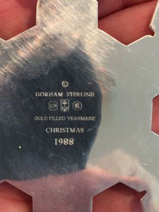 19 GORHAM STERLING SILVER Snowflake Christmas Ornaments Various Dates 1970 - 1988 11