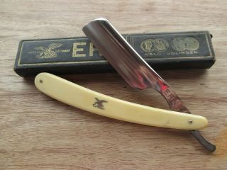 Antique Straight Razor Made In Germany E R N Wald Solingen