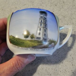 Angola,  Ind In Indiana Observation Tower Souvenir China Cup & Saucer Circa 1927