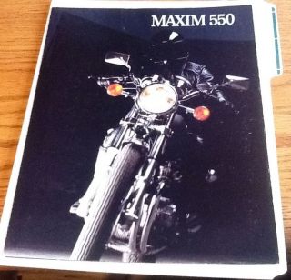 1982 Yamaha Maxim 550 Motorcycle Brochure