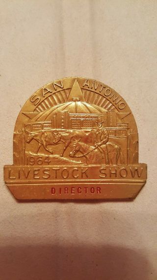 Director Badge Pin 1964 San Antonio Stock Show & Rodeo Texas