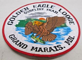 Large Golden Eagle Lodge Gunflint Trail Embroidered Patch Grand Marais Minnesota 2