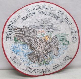 Large Golden Eagle Lodge Gunflint Trail Embroidered Patch Grand Marais Minnesota 4