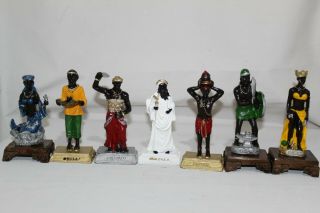 2 Set Statues 7 Potencias Africanas Orishas Santeria Yoruba Figures Religion