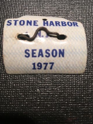 1977 Stone Harbor Nj Beach Tag A Rare Find
