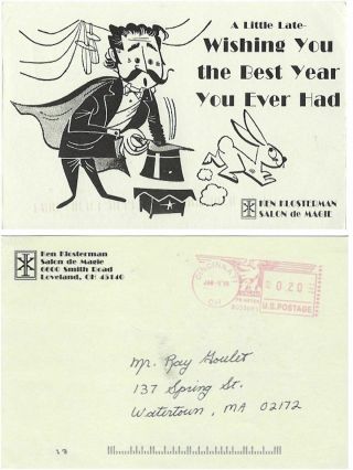 Klosterman Years Card To Ray Goulet - 1999 - Rabbit Runs From Hat - V.  Fine - Pp