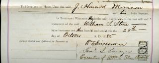 1885 Deed for Land Independence MO Square Sgnd William Chrisman & Samuel Sawyer 4