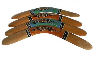 18 " Australian Made Hardwood Boomerang Australia Aboriginal Art Artist