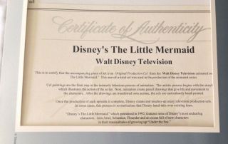 Disney ' s The Little Mermaid TV Production Cel Ariel and King Triton 7