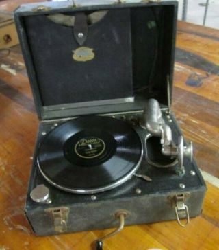 Rare Vintage Carryola Master Portable Phonograph Gramophone Record Player