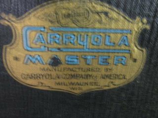 Rare Vintage CARRYOLA MASTER Portable Phonograph Gramophone Record Player 4