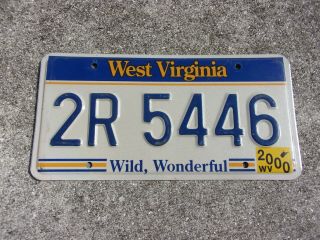 West Virginia 1996 License Plate 6l 1639