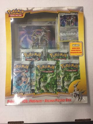 Pokemon Platinum Arceus Poster Box Gift Set For Card Game Ccg Tcg
